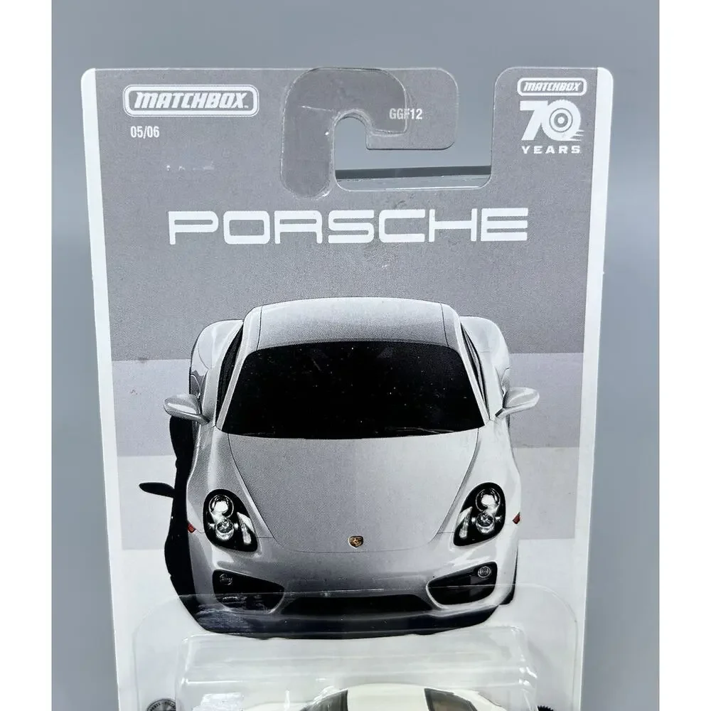 Matchbox PORSCHE Cayman 70 Years White Diecast 05/06 Diecast 1:64 NOC 2023
